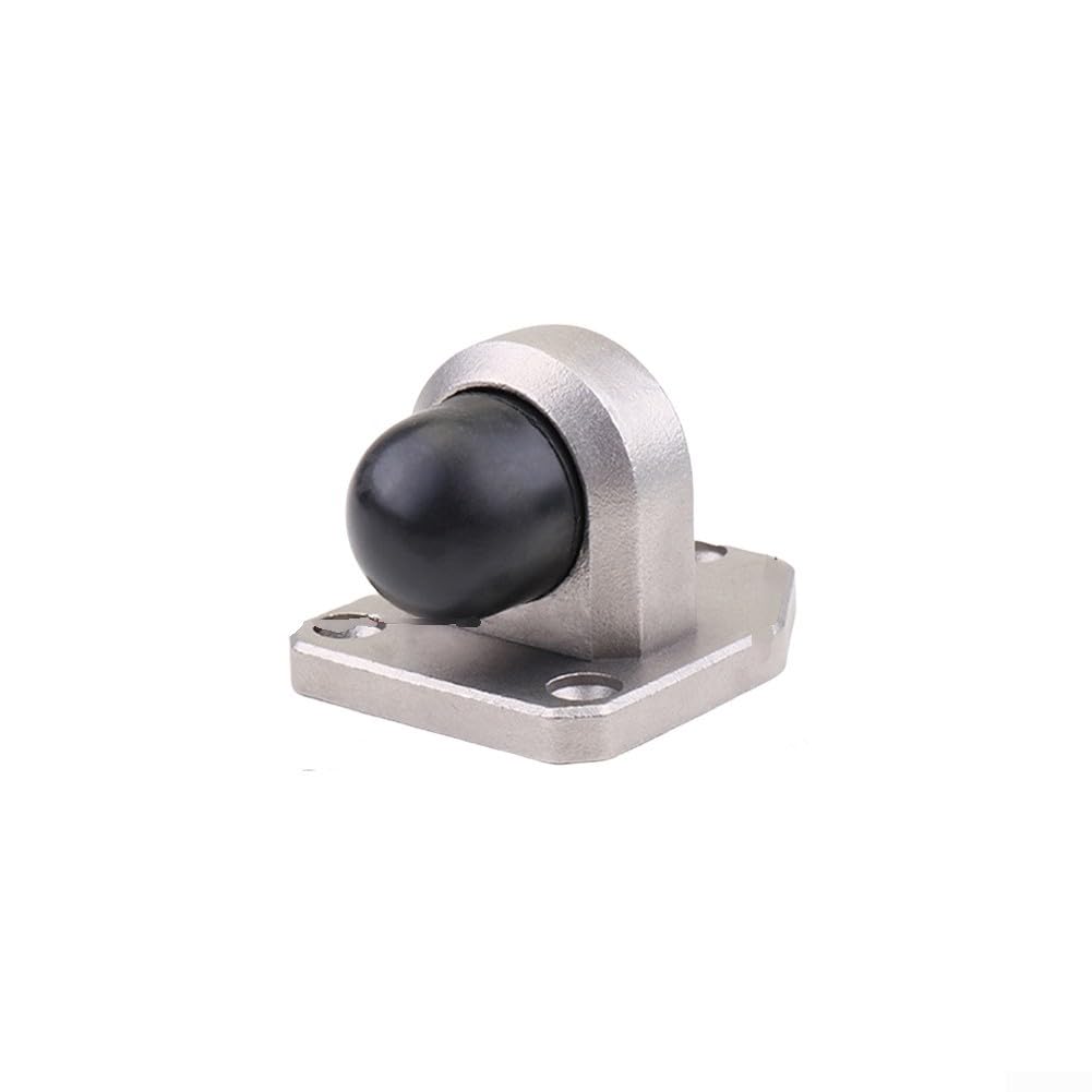 Heavy Duty Door Stop with Silicone Bumper, 304 Stainless Steel Anti-Collision Wall Protector for Bathroom or Glass Doors(Silver Short)