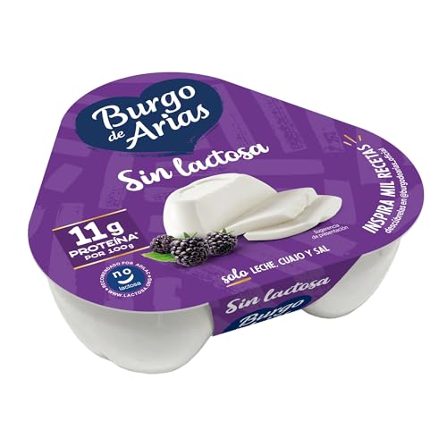 Burgo de Arias sin Lactosa, Queso Fresco, 3 x 72g, 216 Gramos