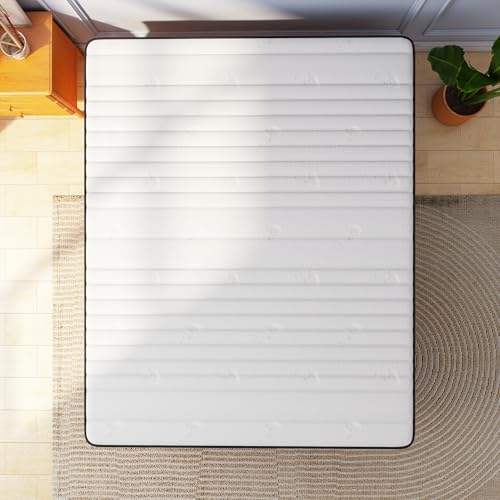 14 Inch Queen Hybrid Mattress – Firm Memory Foam & Pocket Spring Bed in a Box, Cooling Gel, CertiPUR-US Certified