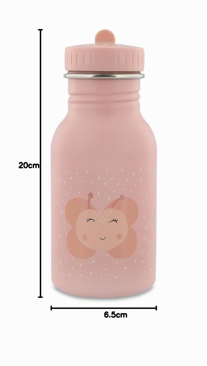 Trixie - Botella para Niños de Acero Inoxidable 350ml (Mrs. Butterfly)