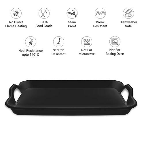 Image of Milton Orient Large Melamine Tray, Black (20.5 inch X 14.9 inch)