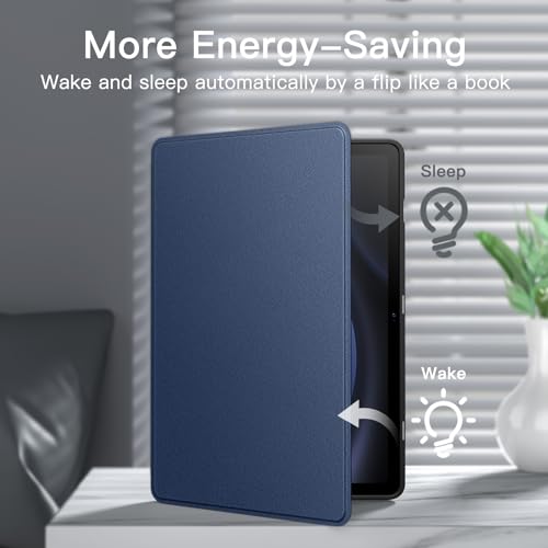 Image of JETech Cover Case for Samsung Galaxy Tab S10 Lite / S10 FE / S9 FE 10.9-Inch with S Pen Holder, Slim Folio Stand Protective Tablet Cover, Multi-Angle Viewing (Navy Blue)