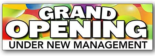 Grand Opening Under New Management Vinyl Banner (Size Options) Medium - 30x96