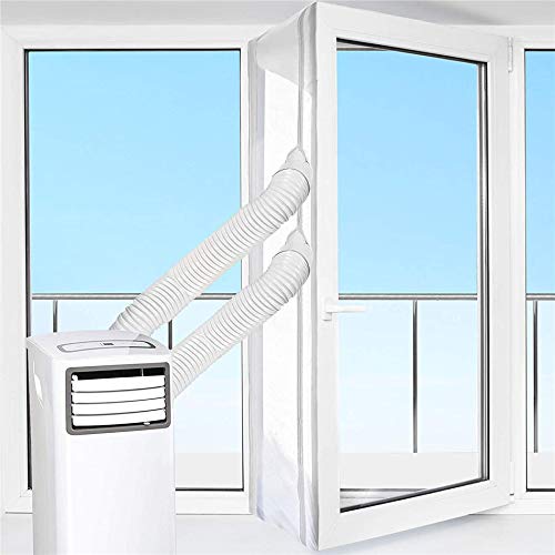BRTNUP 400cm Air Conditioner Window Seal, Compatible with AirLock 200 AC Window Seal Kit, No Drill Waterproof Zip Vent to Block Hot Air & Stay Cool,Ideal for Outward Window Renters Homeowners