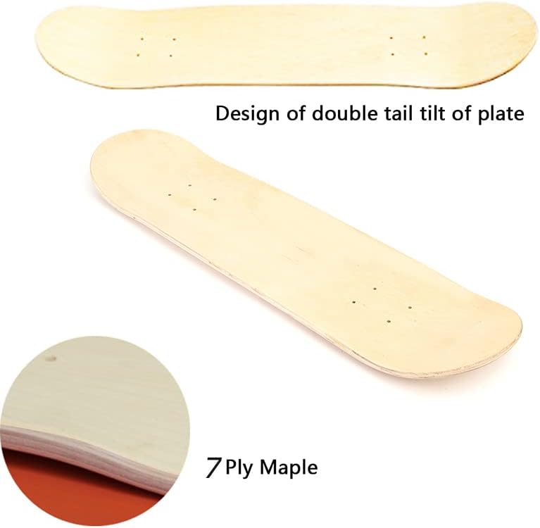7 Layers Skateboard Deck Wood Maple Double Concave Blank Skate Board DIY
