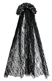 Matériau : Les bandeaux pour cheveux de roses d'Halloween sont fabriqués à partir de matériaux de haute qualité, le tissu en polyester est fait d'une maille solide et durable, il n'est pas facile de l'accrocher et de le briser. Le bandeau est fabriqué en plastique de haute qualité, ne sera pas serré contre le cuir chevelu, pour que vous vous sentiez à l'aise