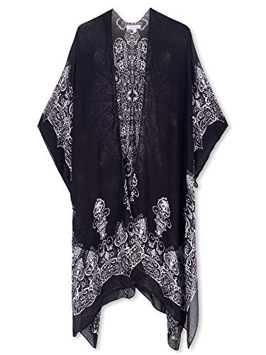 Breezy Lane Black Kimonos for Women Beach Cover Up Summer Kimono Cardigans Bohemian Clothes - Thumbnail 5