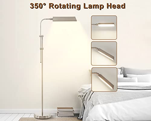 Gyrovu Pharmacy Floor Lamp, Height Adjustable Floor Lamp For Living Room Led Floor Lamp Modern Tall Lamp With 350° Swing Arm Led Standing Lamp For Bedroom Office Modern Floor Lamp Pedal Switch #TOP3