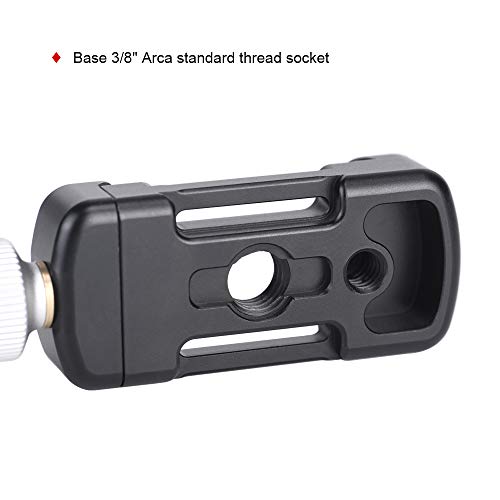 SUNWAYFOTO DDC-26LT QR-Plate + zacisk Combo kompatybilny z płytką Arca/RRS QR (26 mm), zacisk z gałką śrubową, materiał aluminiowy