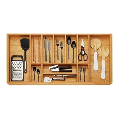 Orga-box 3 BAMBOO Cubertero para 100 cm cajones (473 x 897 mm) con 11 compartimentos inserto de madera para cocinas Nobilia a partir de agosto de 2012 | Ya disponible en tu tienda friki favorita! En mundofriki.es!