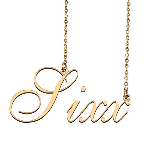 HUAN XUN Custom Made Delicate Any Name Necklace for Mother Sixx
