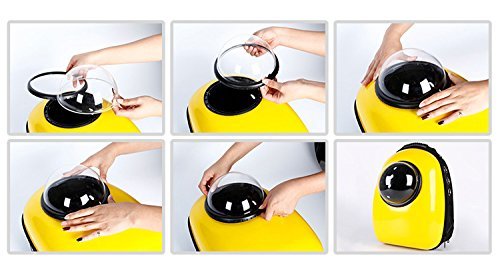 image for LEMONDA Portable Travel Pet Carrier Backpack,Space Capsule Bubble Desi