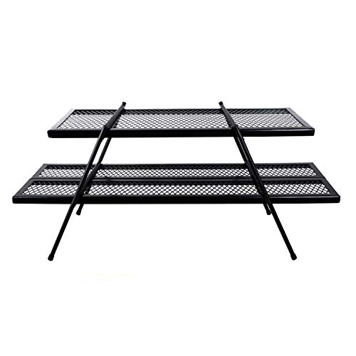 YOLER 焚き火テーブル アウトドアテーブル 二段式 クッカースタンド ロータイプ 組み替え可能 YR-MT020