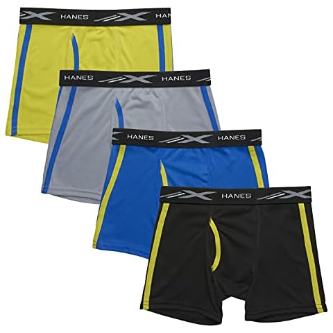 Hanes Boys' X-Temp Boxer Briefs 4-Pack Cover