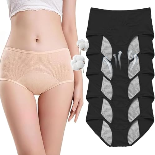 VZXATYOP Ropa Interior de Soporte for Suelo pélvico Bragas Protectoras de algodón for Mujeres Mayores de 60 años Lavables y Reutilizables(Set-3pcs(b),4X-Large)