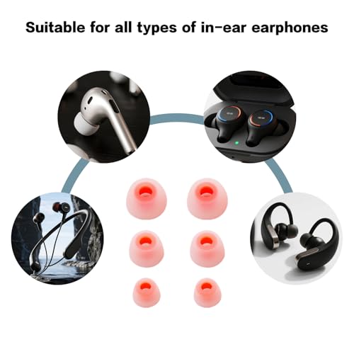 6 Stück Silikon Ohrstöpsel für JBL TWS 230, In-Ear Ohrhörer Ersatzpolster in 3 Größen, Kopfhörer Gummiaufsatz, Bequeme und Hygienische Silikon Ohrpolster, Passend für Ladehülle