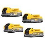 DEWALT 20V MAX Battery, 4 Pack, Includes 2 x 3.5 Ah XR Batteries and 2 x 1.7 Ah XR POWERSTACK Compact Batteries, Cordless Tool Battery Packs (DCBP334-4)