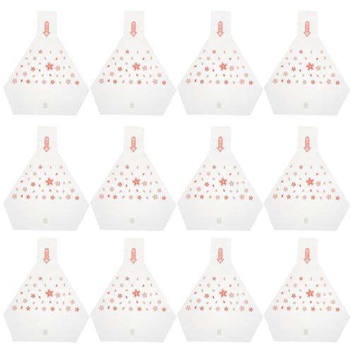 100pcs Triangle Onigiri Wrapper Plastic Rice Balls Bags Flower Pattern Packing Bags Japanese Easy Tear Disposable Onigiri Baggies with Sticker for Food Packaging