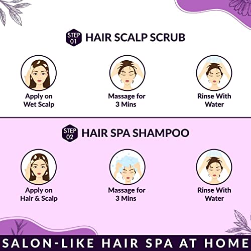 Image of NEUD Hair Spa Kit with Aloe Vera, Deep Nourishing Hair Scalp Scrub, Shampoo, Conditioner & Hair Serum, Salon-Like Bulky, Silky and Shiny Bounce at Home - 40g Each, Pack of 2