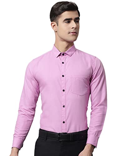 Image of Majestic Man Slim Fit Solid Cotton Blend Formal Shirt for Men