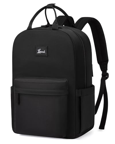 LOVEVOOK Backpack Womens, 15.6 inch Laptop Rucksack for Ladies, Waterproof School Bags for Girls, Fashion Hand Luggage Travel Backpack, Casual Daypacks for Work Business College Uni Teacher, Black
