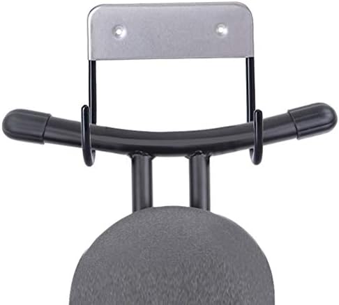 kuou Ironing Board Hanger, Stainless Steel Wall Mount Ironing Board Holder, Iron Board Hook,Ironing Boards Storage Wall Bracket for Y-leg or T-leg Large & Small Ironing Board(Black with Screws)