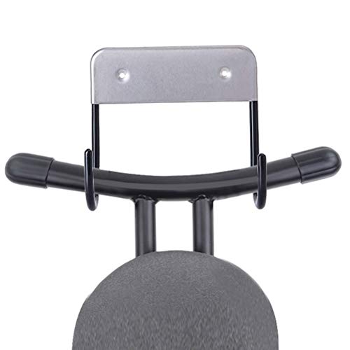 kuou Ironing Board Hanger, Stainless Steel Wall Mount Ironing Board Holder, Iron Board Hook,Ironing Boards Storage Wall Bracket for Y-leg or T-leg Large & Small Ironing Board(Black with Screws)