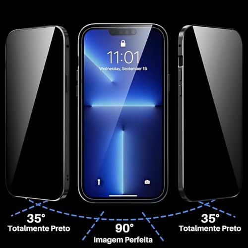 Capinha Capa 360 Aluminio Anti Impacto Slim Premium Magnética Com Película de Privacidade iPhone (Pr