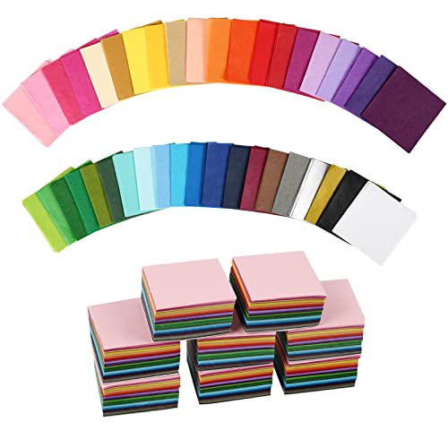 Simetufy 8000 Pcs 2 Inch Tissue Paper Squares for Crafts - 40 Assorted Colors for Art Projects Collage Suncatchers Scrapbooking - Non-Bleeding