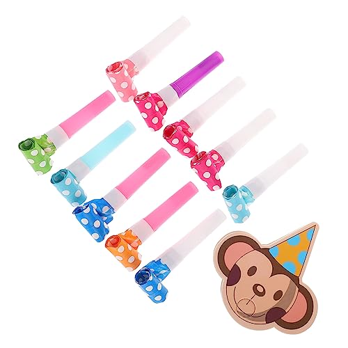 SUPVOX 10juegos Silbatos Infantiles Para Fiestas Kit De Unidades Sopladores Matracas Bocinas Accesorios De Fiesta Mono