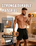 Adjustable Dumbbells Set 22.5LB Pair, 1-Sec Fast Adjustable 5 Free Weights, Premium Comfort Non-slip Metal Handle, Compact Size for Full Body Home Workout (Orange)