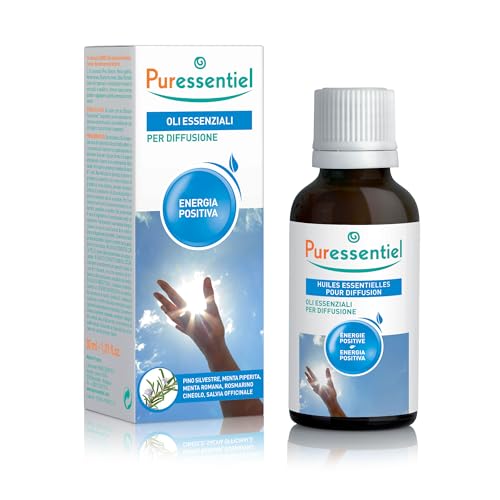 Puressentiel - Energia Positiva - Miscela Oli Essenziali per Diffusione - Per l'armonia di Corpo e Mente - con 5 Oli Essenziali OEBBD - 100% Puri e Naturali - Vegan e Cruelty Free - 30 ml