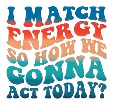 Calcomanías de 5 pulgadas I Match Energy, ideales para decorar tu portátil o termo, pack de 2