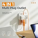 TESSAN Double Plug Adapter UK with 2 USB, 2 Way Multi Plugs Extension Socket, 13A UK Dual Surge Protected Wall Charger Power Adaptor for Home, Office, Kitchen, School Supplies - Image 2