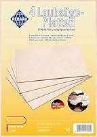 Pebaro- 327 - 4 Laubsäge-Sperrholzplatten DIN A4