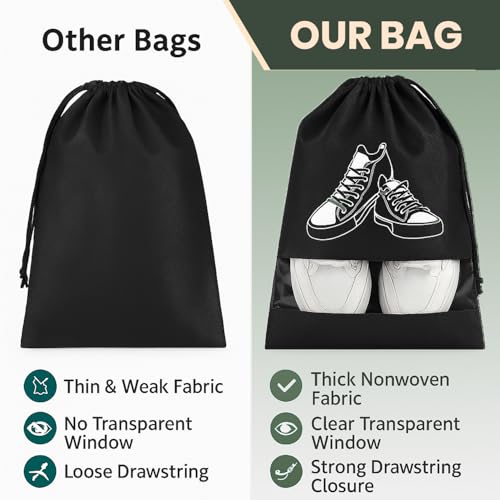 Image of DALUCI Shoe Bag for Travel Pack of 6, Shoe Cover & Shoe Organizer, Reusable Travel Shoe Bags for Men & Women, Shoe Pouch Travel Essentials for Gym & Luggage