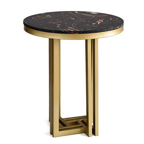 Table basse à thé ronde compacte en marbre pour optimiser les petits salons encombrés - 2
