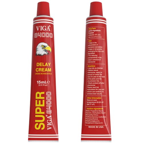 Image of Super Viga 84000 Delay Cream for Men, External Use Only 0.50 Fl Oz (2 Pcs)