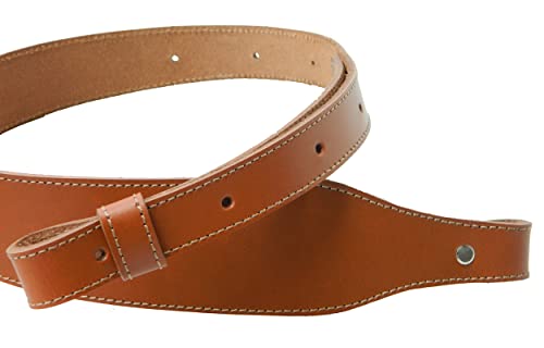 Herte Leather Rifle Cobra Sling Wide Vintage Padded Adjustable Strong Oiled Tanned Gun 1 Inch Sling (Brown) #TOP1