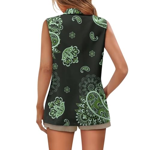 Women's Sleeveless Vest Casual Trendy 2025 One Button Open Front Blazer Suit (Available in S-5XL Size)3