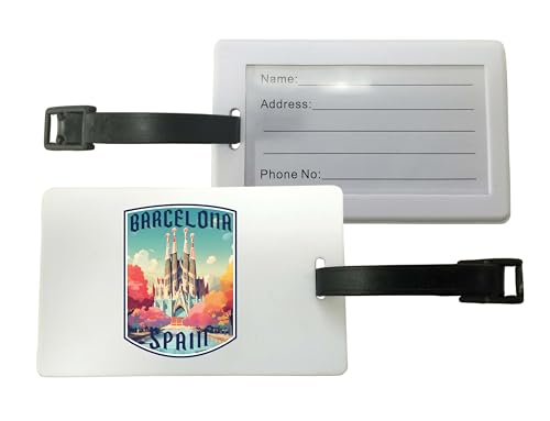 Barcelona Spain Design C Souvenir Luggage Tag Single