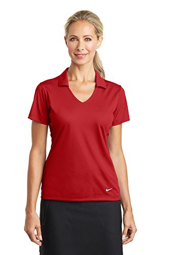 Nike Golf Ladies Dri-FIT Vertical Mesh Polo, University Red, Large