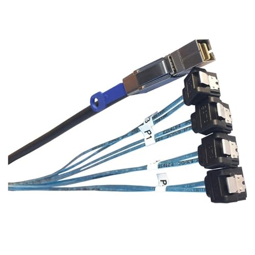 Cable Datos S-AS HD SFF-8644 a 4X 7Pin SATA 2 metros miniatura 2