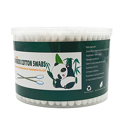 Thick Cotton Swabs XL Size Natural Bamboo Cotton Buds Organic Biodegradable Large Double Tips Swabs Extra Absorbent Cotton Swabs For Cleaning