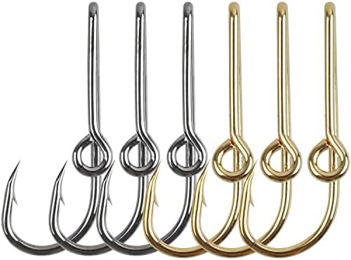 Fishing Hook Hat Pins Fishing Hook Hat Clip Fish Hooks for Hat, Gold/Black Fish Hook Hat Tie Clip for Outdoor 12PCS (mixed-12pcs)