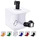 Mini Photo Studio Tent Jewelry Light Box Kit, SENLIXIN Portable Foldable Small Home Photography Studio Light Box Booth Shooting Tent with LED Light Strips - With 6 Color Back (20x20x20cm Photo Studio)