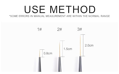 Kads Nail Art Liner Brushes Kolinsky Nail Art Brush Liner Brush Uv Gel Polish Painting Nail Design Brush Metal Handle Nail Drawing Pens 8/15/20Mm (15Mm) #TOP4