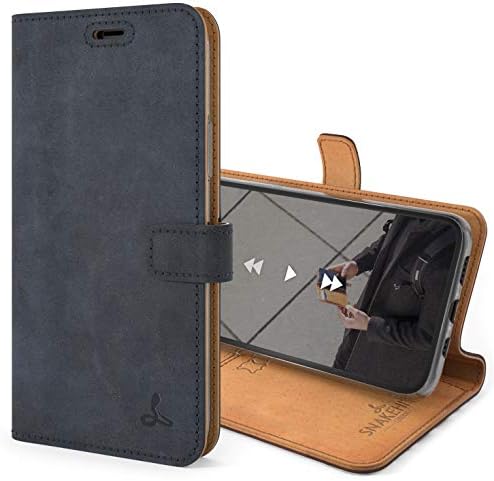 Snakehive iPhone 11 Pro Vintage Wallet || Genuine Leather Wallet Phone Case || Real Leather with Viewing Stand & 3 Card Holder || Flip Folio Cover with Card Slot (Brown)