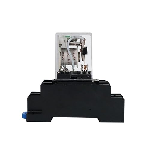 Miniatura 10 de ATO DC 24V Bobina 14-Pin Relé de potencia electromagnética 4PDT 4NO 4NC HH54P MY4NJ con base de enchufe de terminal enchufable