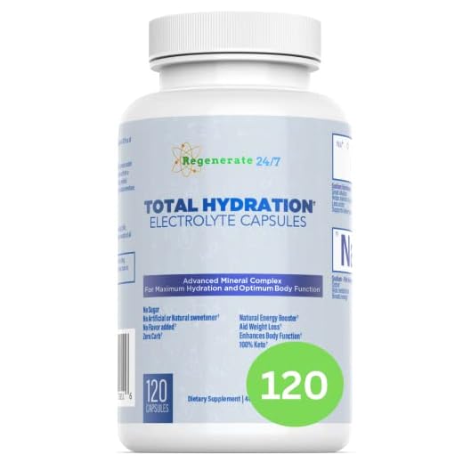 Total Hydration Electrolyte Mix –500 mg Potassium Citrate & Potassium Gluconate for max Absorption - Magnesium Citrate Zink Pink Salt Sodium Bicarbonate 100% Keto No Sugar (Electrolytes Mix Capsules)